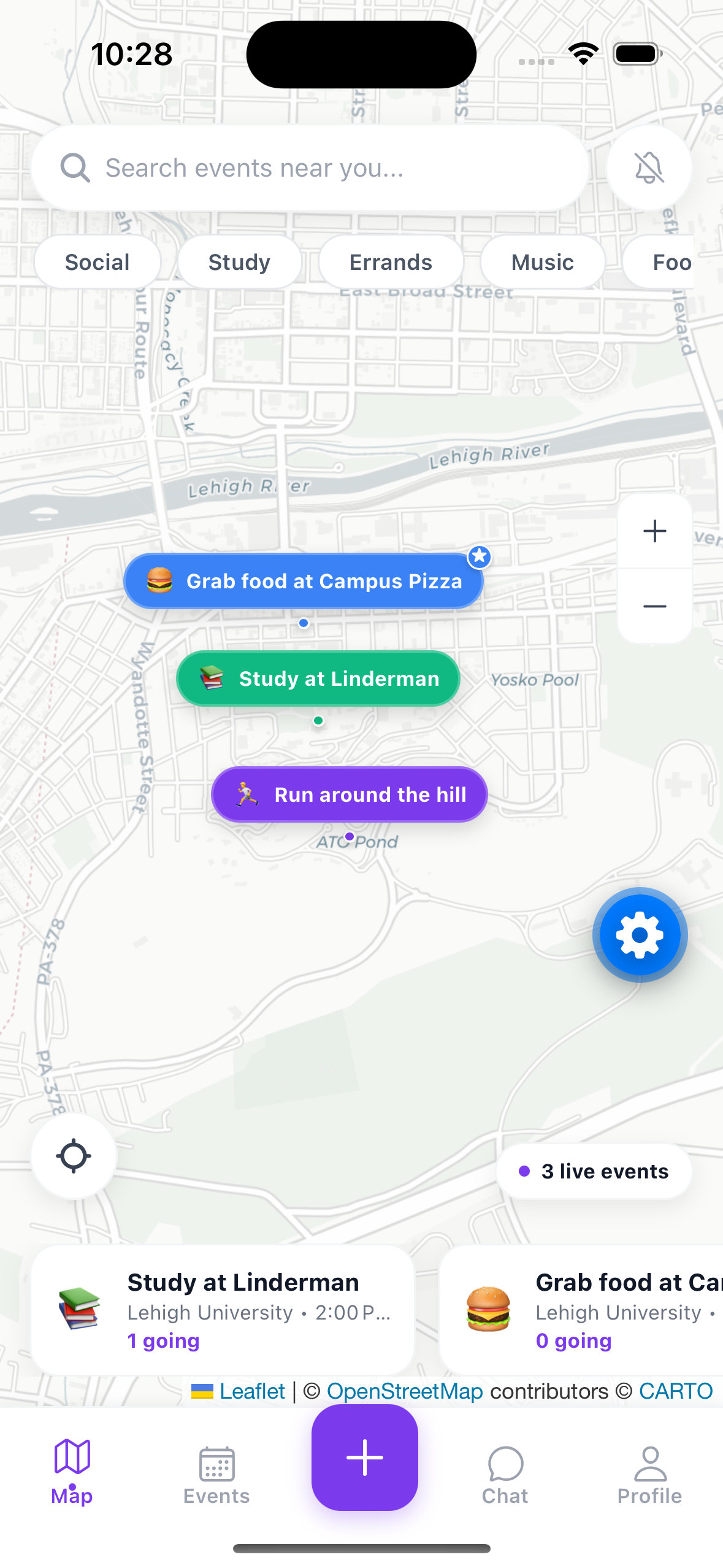 Interactive Spatial Campus Event Map